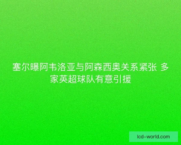 塞尔曝阿韦洛亚与阿森西奥关系紧张 多家英超球队有意引援